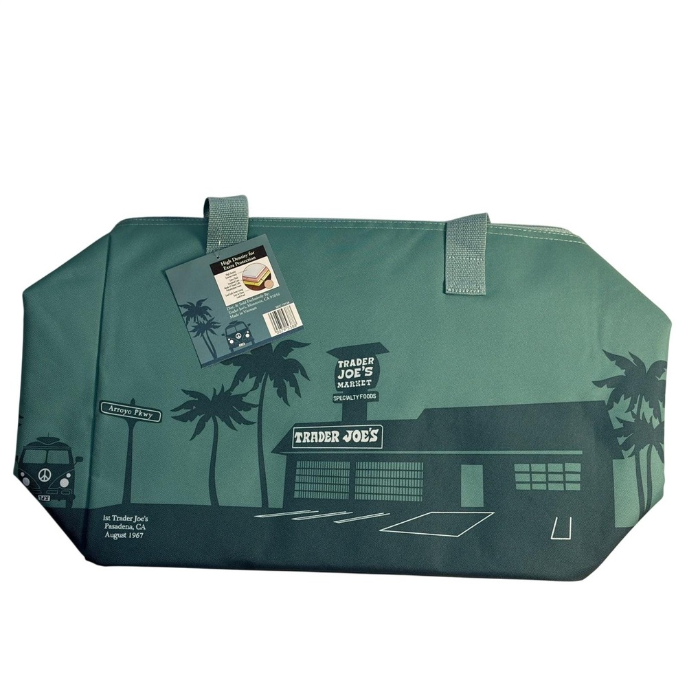 Trader Joes Large Insulated Cooler Bag Teal New with Tag